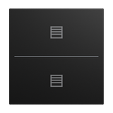 Cover as a 1-way button with symbol "Blind" Busch-balance® SI