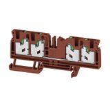 Feed-through terminal block, SNAP IN, brown, 4 mm², 32 A, 1000 V, Numb