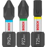 PRO Impact Mixed Pack, PH2(x5), PZ2(x5), T20(x5), T25(x5), T30(x5), 25 mm, 25 pcs