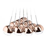 ASTRAL pendant copper-tinted glass/clear glass 230V/12V G4 10x20W