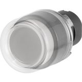 Projecting push-button, grey, rubber cap
