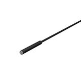 Fiber optic sensor head, diffuse, cylindrical axial, diameter 3 mm, to be used with lens, R25 fiber, 1 m cable E32 6107E
