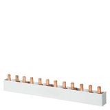 Pin busbar 3x 1-phase+AUX, 1016 mm long touch-safe, 18 mm2 without end caps, according to