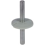 Dripping water protective collar plastic grey w. slot D 37mm H 4.7mm b