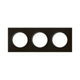 Dooxie square plate 3 positions black velvet effect finish