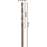 Metal Drill Bits HSS-Co, DIN338 3.4 x 39 x 70 mm 10 pcs.