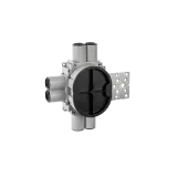 BUILT-IN WALL BOX 1,5 21/24mm 6-INLETS METAL VERTICAL