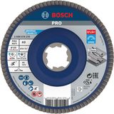 X-LOCK Flap discs, straight version, plastic plate, Ø125mm, G 60, X571, Best for Metal, 1pcs