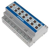 KNX Combi-switching/blind-actuator, 12/6-gang, 16A, 230V AC