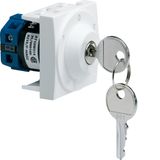 Switch with key 3 positions, white, 2M