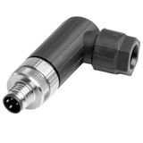 Round plug (field customisable), M8, A, PUSH IN, Number of poles: 4, I