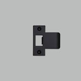 STRIKE PLATE KIT / T SHAPED / 75 MM DOOR / BLACK