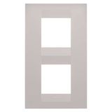 GEO INTERNATIONAL PLATE - IN PAINTED TECHNOPOLYMER - 2+2 MODULES VERTICAL - NATURAL BEIGE - CHORUSMART