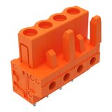 THT female header straight Pin spacing 5.08 mm orange