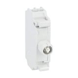 LED integrated lamp-holder, steady light Ø22mm Platinum series, spring-clamp termination, 185...265VAC. Red