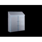 HD Compact enclosure, 1.4301, WHD 1010x1250x400 mm, height at the rear 1480 mm
