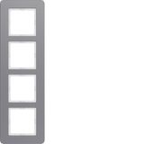 Frame 4gang, aluminium blasted