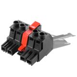 PCB plug-in connector, female plug, 10.16 mm, Number of poles: 4, 180°, Clamping yoke connection, Clamping range, max. : 16 mm²
