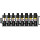 Impact Control Insert Bit Pack, 8-piece, 1xT15;2xT20;2xT25;2xT30;1xT40