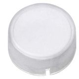 Insert cap for pushbutton and illuminated pushbutton raised, clear with black font, with graphic symbol: