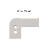 End cap for BE with hole, silver color, 1 pc