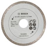 Standard for Ceramic diamond cutting disc, 110x22.23x1.7 mm
