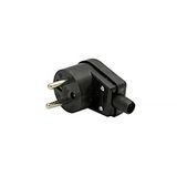 Angle plug 16A 250V IP20 black VWK 220-05