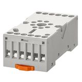 Socket, screw connection, 8 pole, 12A for 2 pole MU relays