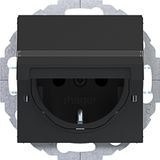 SCHUKO wall socket, enlarged, texturized, variable 45° A.x/C.x black and white material