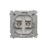 Double intermediate switch without pictogram, 10AX, graphite mat