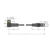 Actuator and Sensor Cable, PUR Extension Cable   WKS4.5T-5-RSS4.5T/TXL