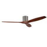 Fan Stem Evo ø1320mm Tube Satin Nickel with Dark Wood Blades Madera Oscura