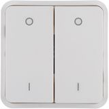 Rocker 2gang for W.1 push-button BCU, imprint top 0/bottom 1, polar wh