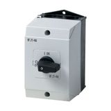 T3-2-8324/I2 On-Off switch, T3, 32 A, surface mounting, 2 contact unit(s), 4 pole, with black thumb grip and front plate