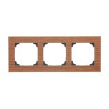 Triple frame, wood, oak