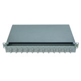FO Patchpanel 19", 1U, sliding, for 16 fibers, SC, MM