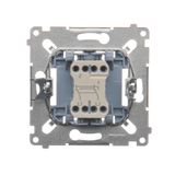 Light LED indicator red light, (module), matt aluminum