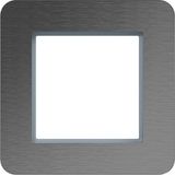 Cover frame single, C.8, stainless steel
