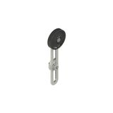 Adjustable safety lever with technopolymer roller, 35 mm diameter