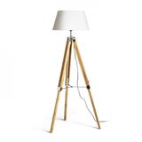 ALVIS/AMBITUS 46 floor white bamboo/chrome 230V LED E27 15W