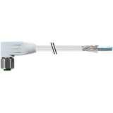 M12 female 90° A-cod. with cable shielded F & B PVC 5x0.34 gy3m