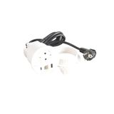DISQ 80 1 SOCKET SCH + USB A+C + CABLE EXIT WHITE CORD 2M FR/SCH PLUG