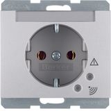 SCHUKO socket outlet with overvoltage protection and labelling field, 