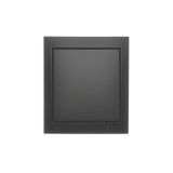 Splash-proof two way switch without pictogram, 10AX, black matt