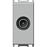 TV endsocket 1M 1dB, silver