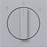 Central plate for rotary blind switch, A.x/C.x, titanium