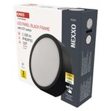 LED surface luminaire NEXXO, round, black, 12.5W, with change CCT