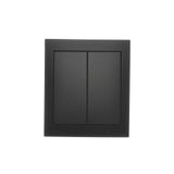 Splash-proof double two-way switch without pictogram, 10AX, black matt