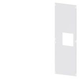 door coupling panel 3WA size 1, (3/4-pole), IP54, hinge: right, lock: twist lever, W: 600 mm