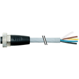 7/8" female 0° with cable PUR 5x2.5 gy UL/CSA+drag c 7.5m